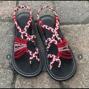 🦋 Rope Knot Red Super Cute Bohemian Sandals